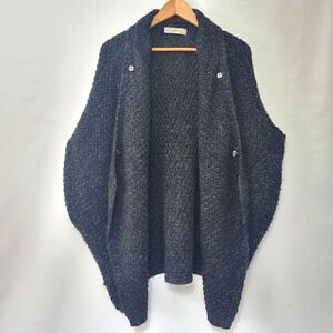 Ann Taylor LOFT dark gray knit open front cardy